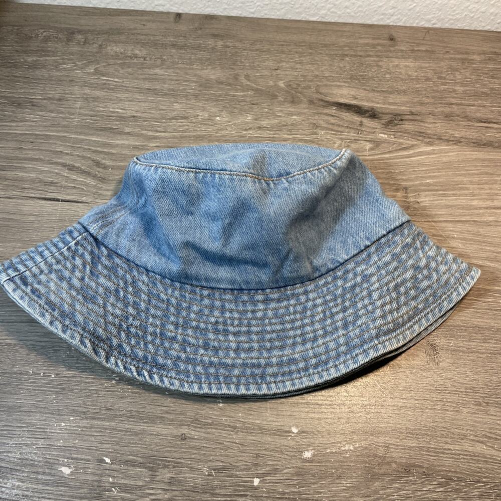Vintage Rubi Cotton On Denim Bucket Hat Light Wash Blue Jean Casual